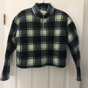 American Eagle Sherpa 1/4 Zip Sweatshirt Size XS